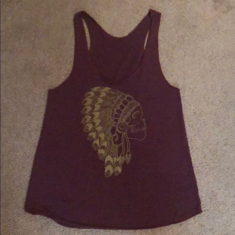 Super cute tribal skull tank
